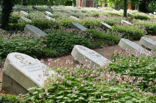 Der Friedhof der Roten Armee in Torgau an der Elbe