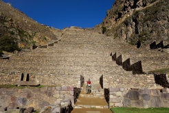 Die Stufen zum Inka-Tempel von Ollantaytambo